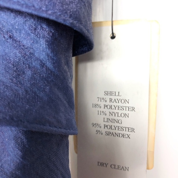 ADRIANNA PAPELL COCKTAIL Ruffle Organza Dress Size 8P 0700 - Picture 7 of 9